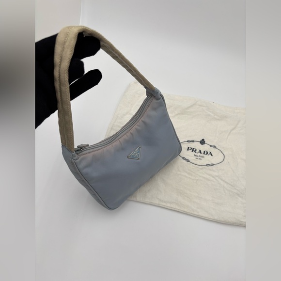 ❤️ Prada Vintage Mini Tessuto Hobo Nylon Bag A124M17#5 - Picture 5 of 15